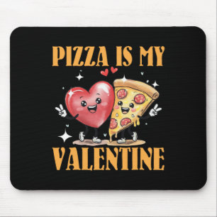 Lustiger Valentinstag Pizza und Herz Pizza ist mei Mousepad