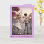 Lustiger Valentinstag-Slogan Karte (Gelbe Blume)