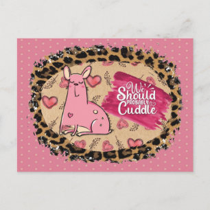 Lustiger Valentinstag Süßer Hundeknuddel Postkarte