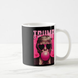 Lustiger Valentinstag Trump Rosa Bubble Gum Süßer Kaffeetasse