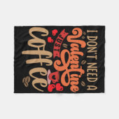 Lustiger Valentinstag-Valentin-Caffeeliebhaber Fra Fleecedecke (Vorderseite (Horizontal))