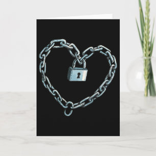 Lustiger Valentinstag verschlossenes Herz Humor Li Karte