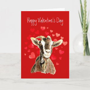 Lustiger Valentinstag vom alten Ziegenbock liebt d Feiertagskarte