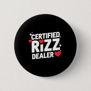 Lustiger Valentinstag Zertifizierter Rizz-Händler Button