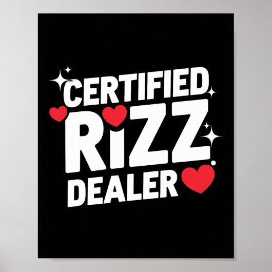 Lustiger Valentinstag Zertifizierter Rizz-Händler Poster (Vorne)