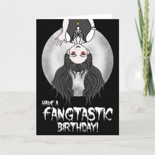 Lustiger Vampir Halloween Geburtstag Feiertagskarte