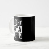 Lustiger Vampir Halloween Wortwitz Sarg Kaffeetasse (Vorderseite Links)