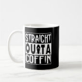 Lustiger Vampir Halloween Wortwitz Sarg Kaffeetasse (Links)
