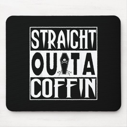 Lustiger Vampir Halloween Wortwitz Sarg Mousepad (Vorne)