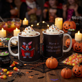 Lustiger Vampir-Hase Gruselzeit Kaffee Kaffeetasse