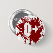 Lustiger Vampir und Zombie-Blutspender mit Blutgru Button (Vorne & Hinten)