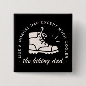 Lustiger Vater auf Wandertour, der beste Vater Button (Vorderseite)