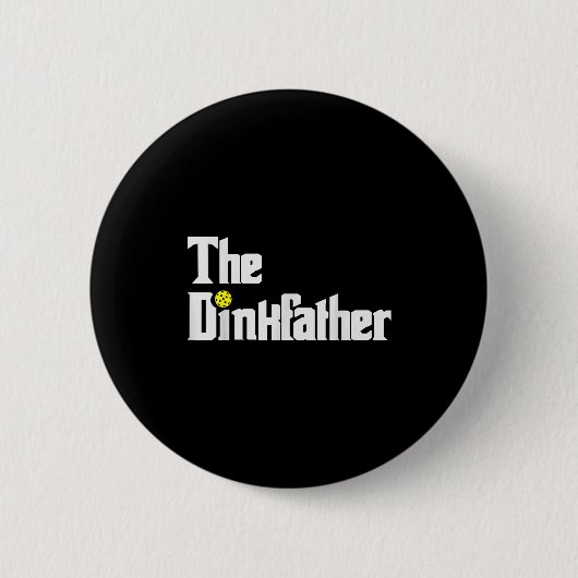 Lustiger Vater, der Pickleball spielt, Dink-Vater- Button (Vorderseite)