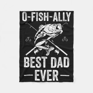 Lustiger Vater Fisch B Angeln Vater Fleecedecke
