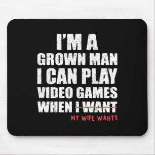 Lustiger Vater Gamer Ich kann Videospiele spielen, Mousepad