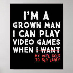 Lustiger Vater Gamer Ich kann Videospiele spielen  Poster