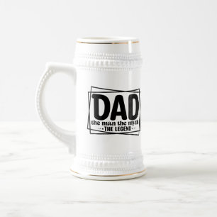 Lustiger Vater Mann Mythos Legende Wortkunst  Bierglas