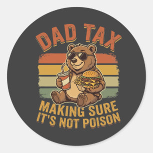 Lustiger Vater Papa Steuer Snack Humor Design Runder Aufkleber