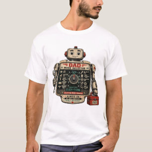 Lustiger Vater-Roboter-Modus-Wähler zum Vatertag T-Shirt