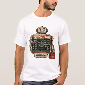 Lustiger Vater-Roboter-Modus-Wähler zum Vatertag T-Shirt