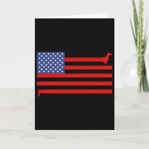 Lustiger Vater Vatertag Hund Papa USA-Flagge  Karte