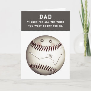 Lustiger Vatertag Baseball Karte