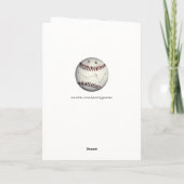 Lustiger Vatertag Baseball Karte (Rückseite)