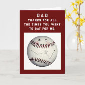 Lustiger Vatertag Baseball Karte (Gelbe Blume)