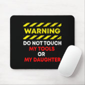 Lustiger Vatertag Daddy-Geschenkbekleidung Warnung Mousepad (Mit Mouse)
