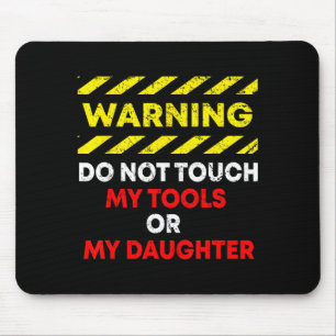 Lustiger Vatertag Daddy-Geschenkbekleidung Warnung Mousepad