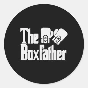 Lustiger Vatertag Die Box-Vater Boxen Boxer Papa Runder Aufkleber