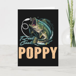 Lustiger Vatertag Fischer Cool Poppy Angeln Karte
