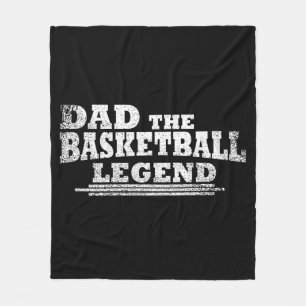 Lustiger Vatertag Geschenk Basketball Papa Fleecedecke
