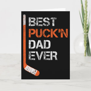 Lustiger Vatertag Hockey-Vater Bester Puck'n Dad E Karte