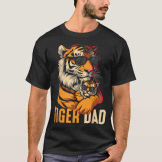 Lustiger Vatertag Tiger-Vater Daddy-Tiger T-Shirt