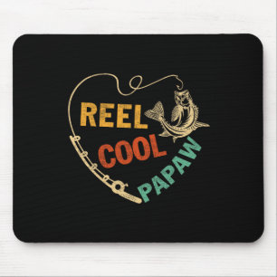 Lustiger Vatertag Vintage Angelrolle Cool Papaw Mousepad