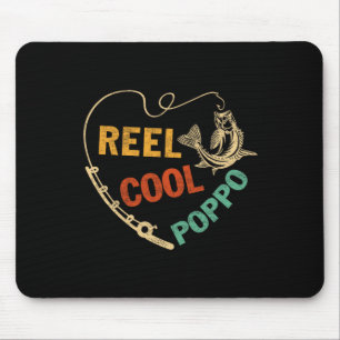 Lustiger Vatertag Vintage Angelrolle Cool Poppo Mousepad