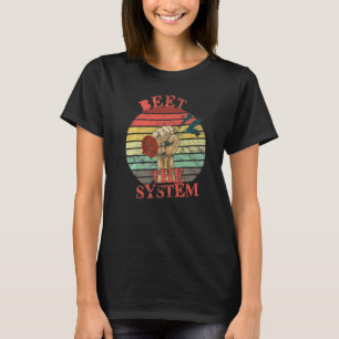 Lustiger Veganer Schlag das System Anarchie Retro T-Shirt
