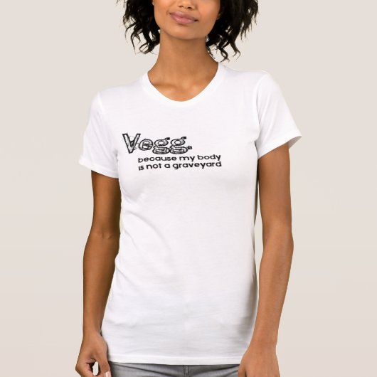 Lustiger Vegetarier T-Shirt (Vorderseite)