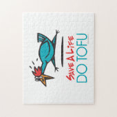 Lustiger vegetarischer Tofu Puzzle (Vertikal)