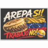 Lustiger venezolanischer Essen-Aufkleber Aufkleber (Vorderseite)