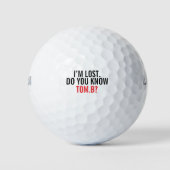 Lustiger verlorener Golfball mit individuellem Nam (Vorderseite)