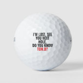 Lustiger verlorener Golfball mit individuellem Nam (Vorderseite)