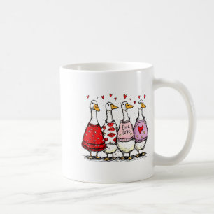 Lustiger verrückter Gans Valentinstag Trendiger Va Kaffeetasse
