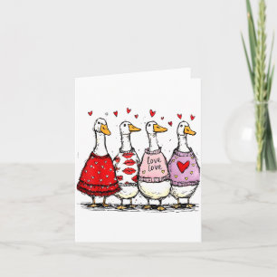 Lustiger verrückter Gans Valentinstag Trendiger Va Karte
