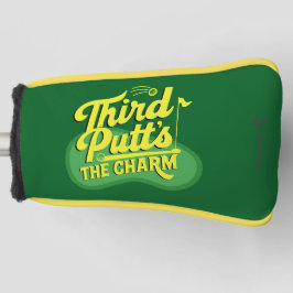 Lustiger verrückter Golf-Vater versenkt beim dritt Golf Headcover