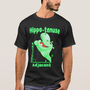 Lustiger verrückter grüner Hypotenusen-Nilpferd-Ma T-Shirt