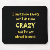 Lustiger verrückter oder Karate-Witz Mousepad (Vorne)