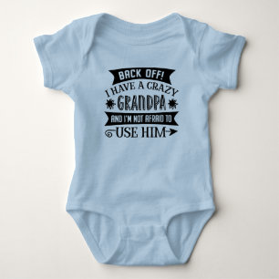 Lustiger verrückter Opa Wortkunst Unisex Baby Strampler