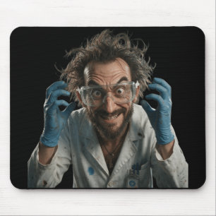 Lustiger verrückter Wissenschaftler verrücktes Lab Mousepad